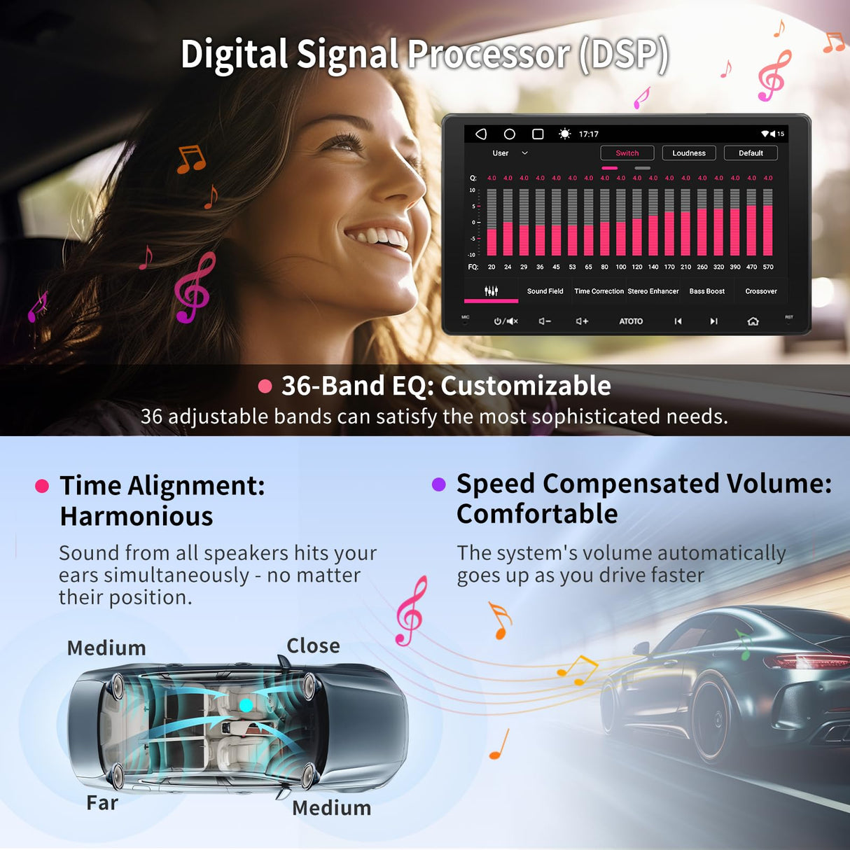 ATOTO A6VW09PF 9" Double Din Car Stereo, Android, Compatible with VW Volkswagen Jetta/Tiguan/Golf, Wireless CarPlay & Android Auto, Dual Bluetooth, GPS Tracking, HD LRV, 2G+32G