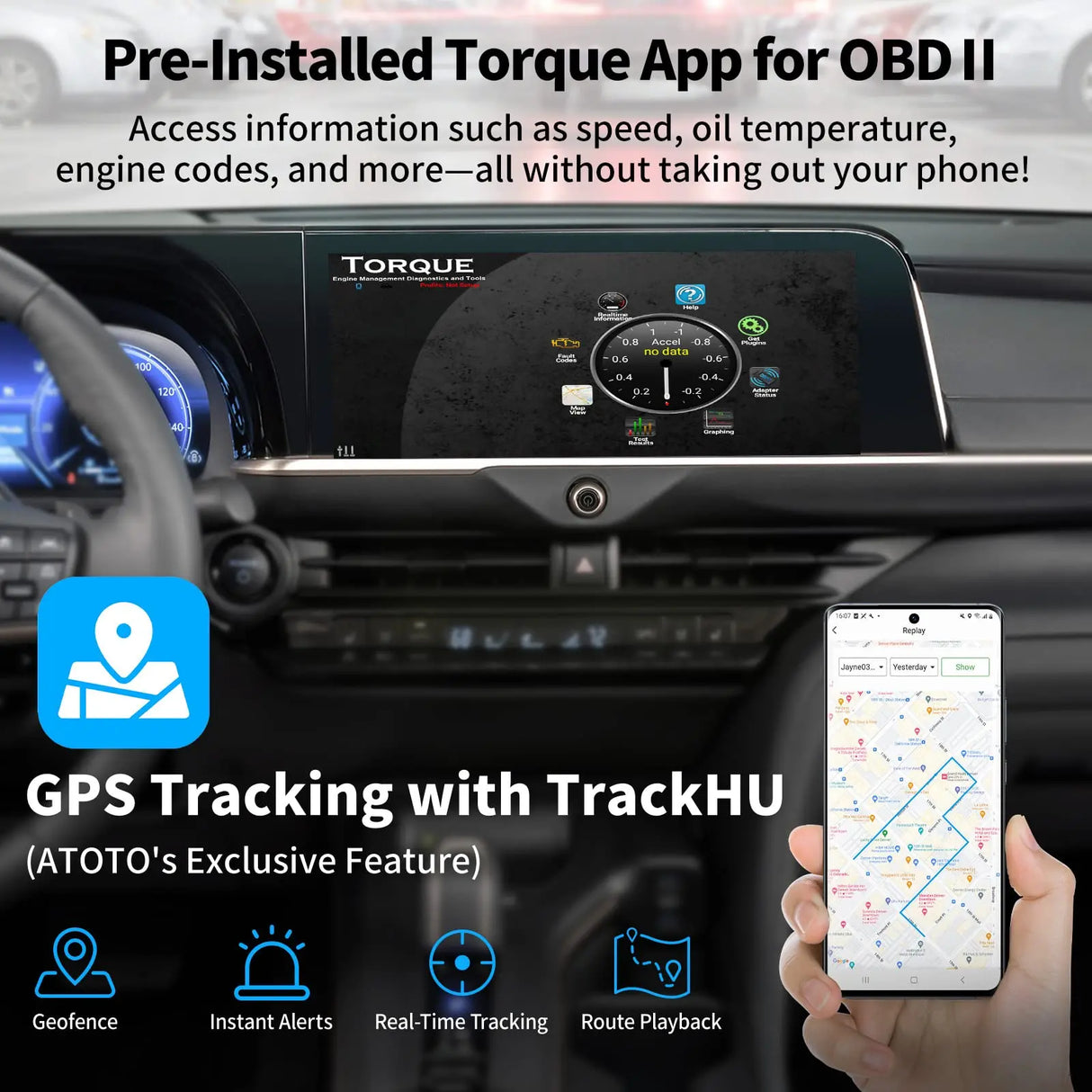 ATOTO AD6 inalámbrico Android Auto Adaptador, con Cable a Android Auto inalámbrico para Radio de fábrica o posventa, Compatible con VW/Ram Pick-up/Subaru/Benz/Audi, actualización en línea