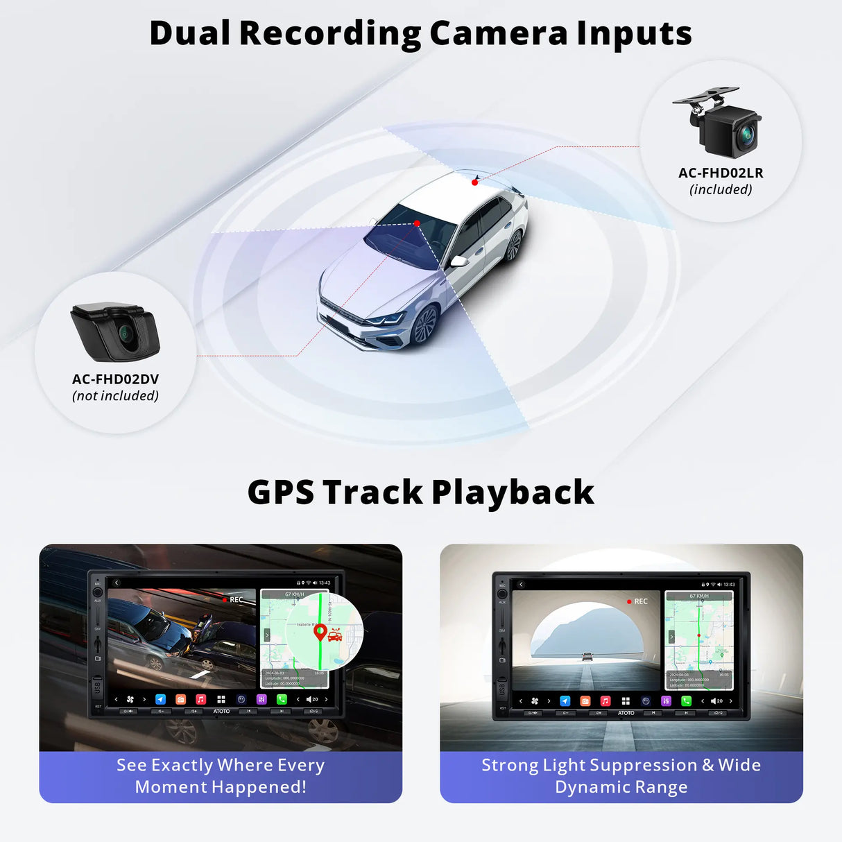 ATOTO X10G2A7E-R2 7" Double-DIN Android Car Stereo, 8G+128G in-Dash Nav, Backup Cam w Recording, AI Agent & AI Vision, Re-Mote LiveView, 4G LTE, 7.1.2-Ch Audio, HDMI in, Wireless CarPlay/Android Auto