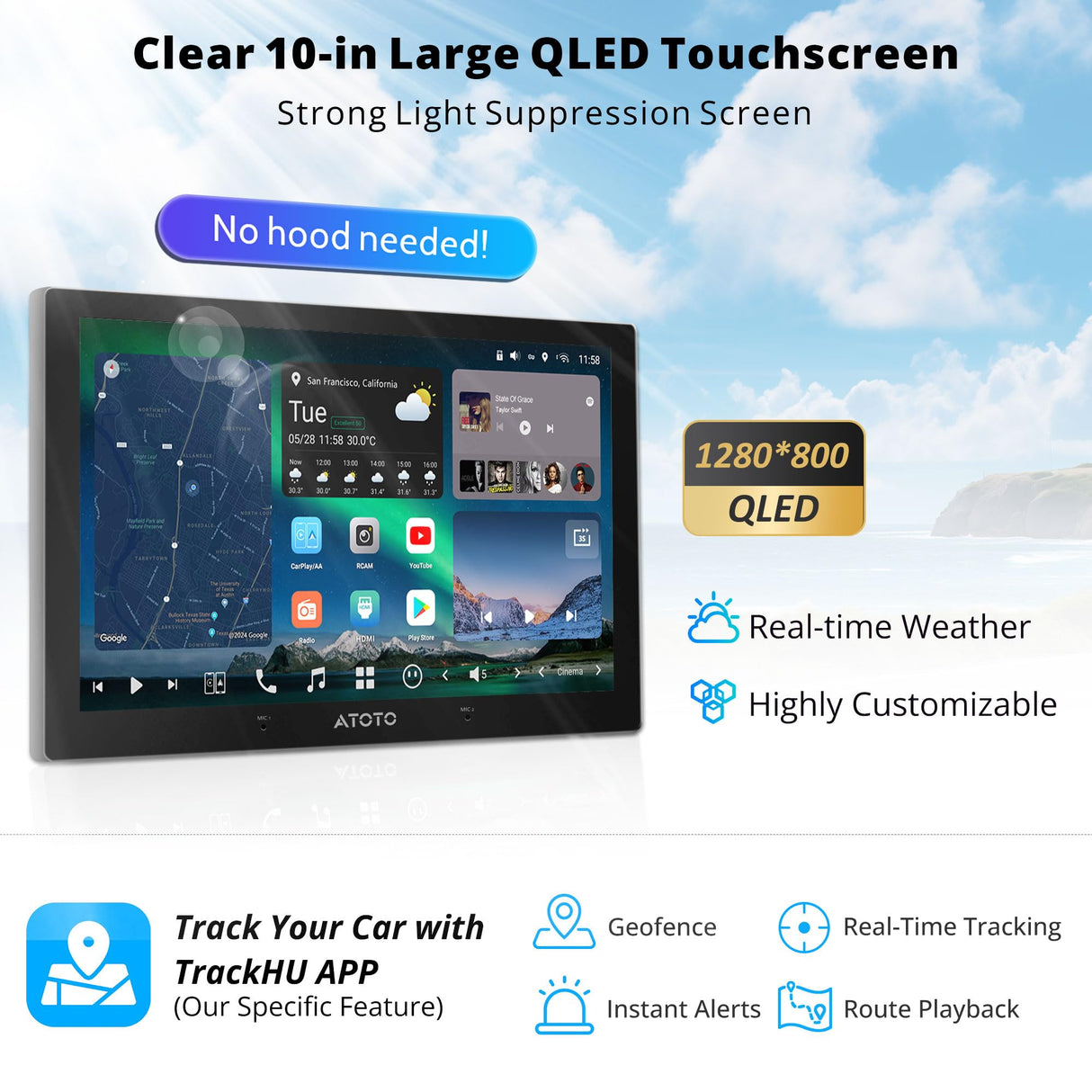 ATOTO X10G211E 10" Double Din Car Stereo, Android In-Dash Navigation, Wireless CarPlay & Android Auto, 4G LTE, ChatGPT AI Assistant, Dual Phone Connection, Dual Bluetooth