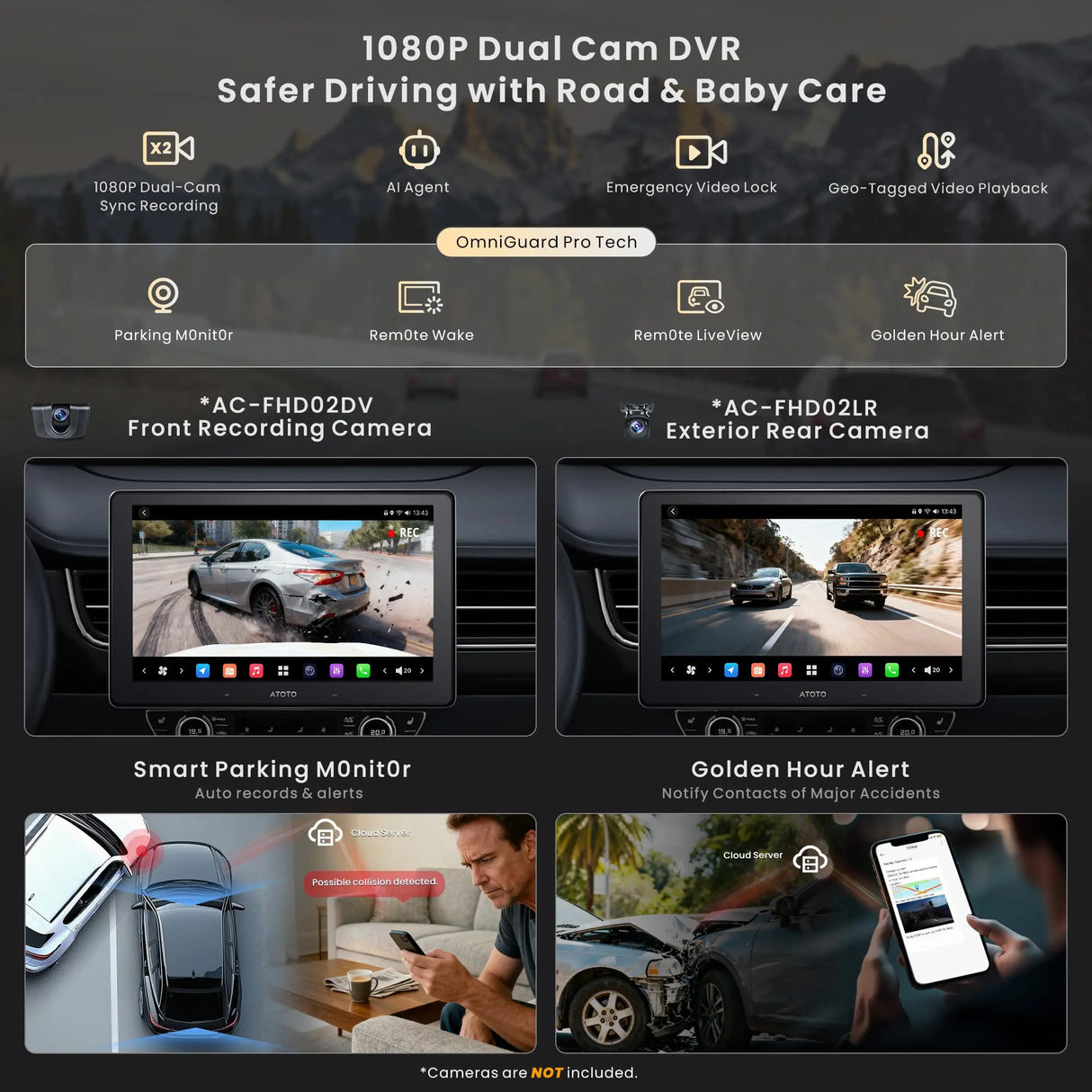 ATOTO X10G110E 10" Single Din Head Unit, QLED Floating Screen, 8GB+128GB, Wireless CarPlay and Android Auto, 4G LTE, In-Dash Navigation, Dual Phone Connection, 2 Bluetooth, 36B-EQ