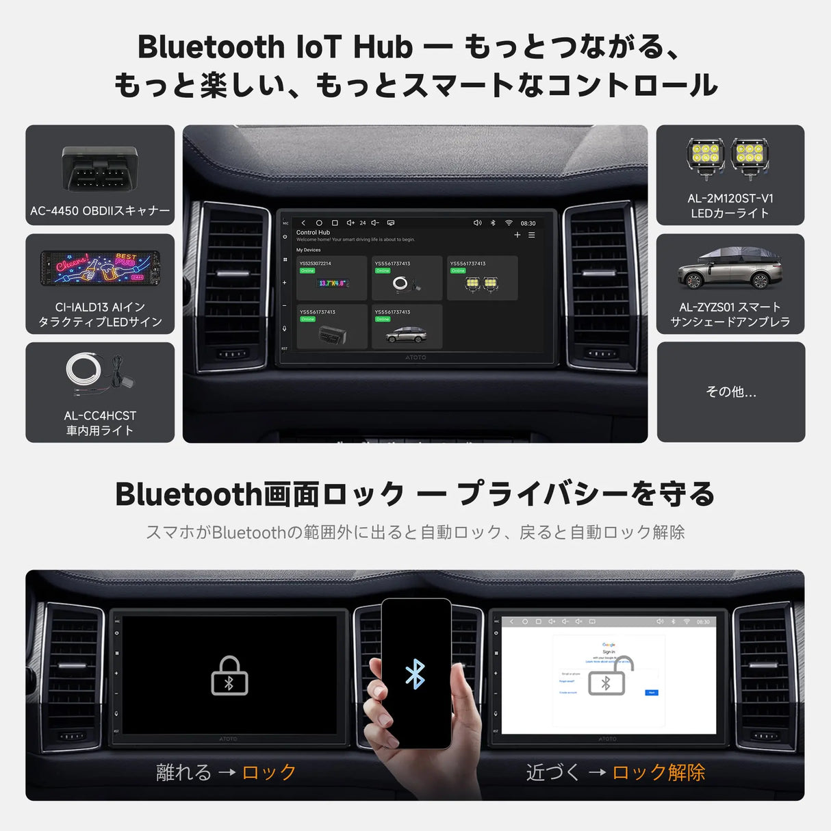 ATOTO A7G2B7PKL 7インチ Android13 2DIN ディスプレイオーディオ カーナビ ワイヤレスCarPlay&Android Auto 内蔵DSP 4G+64G Wi-Fi/Bluetooth/USBテザリング 6軸モーションセンサー