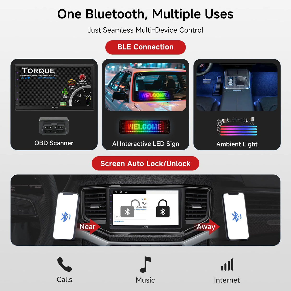 ATOTO A5LG2B7T 7" Double-DIN Android Head Unit with Wireless CarPlay & Android Auto, ChatGPT-AI, GPS, WiFi/BT/USB, 24-EQ DSP, 4x45 AMP