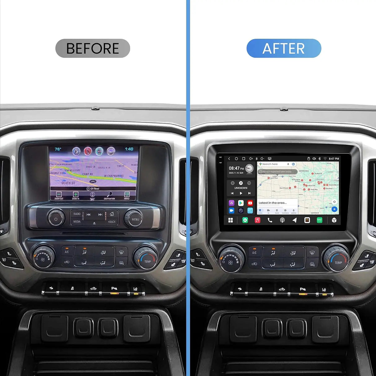 ATOTO S8LSLD10ADM 10.1" Android Car Stereo for Chevy Silverado 1500 2014–2018, Silverado 2500HD 2015–2019 & GMC Sierra, Wireless CarPlay & Android Auto, 4G LTE, QLED Display, DSP, GPS Navigation