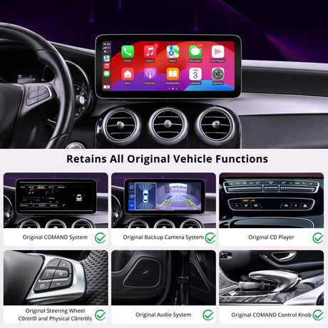 ATOTO S8MBCC4R12C8PN 12,3" Autoradio Bluetooth, Compatibile con Mercedes Benz C W204 NTG4.5/4.7 2011-2014, CarPlay e Android Auto, Navigatore GPS, AI, 2 BT, 4G LTE, Mantiene Tutte le Funzionalità Originali