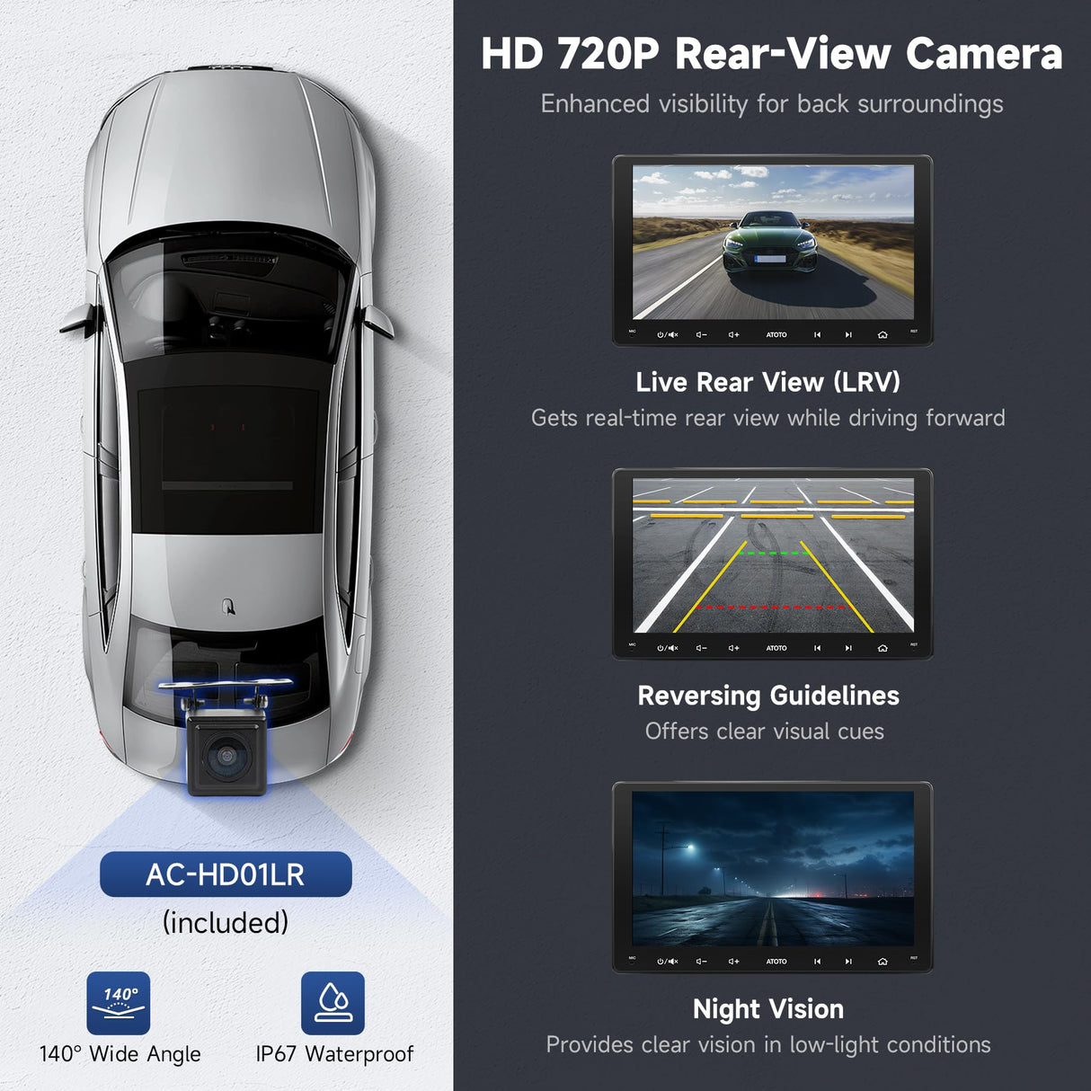 ATOTO S8G2094MS Double DIN Car Stereo 9" Android with HD Live Rearview Camera, Wireless CarPlay & Android Auto, Dual Bluetooth, Wi-Fi/BT/USB Tethering, DSP, SCVC, GPS Tracking, DriveChat AI, 8-Core, 4G LTE, 4G+32G