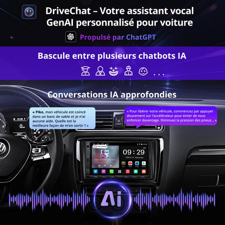 ATOTO A5LVWA7T 7 Zoll 2 DIN Autoradio – Navi, WiFi, Bluetooth, USB, MirrorLink, 24-Band EQ DSP, FM, AUX, TF, Wireless CarPlay & Android Auto, 2G+32G, Kompatibel mit VW/Golf/Polo/Tiguan