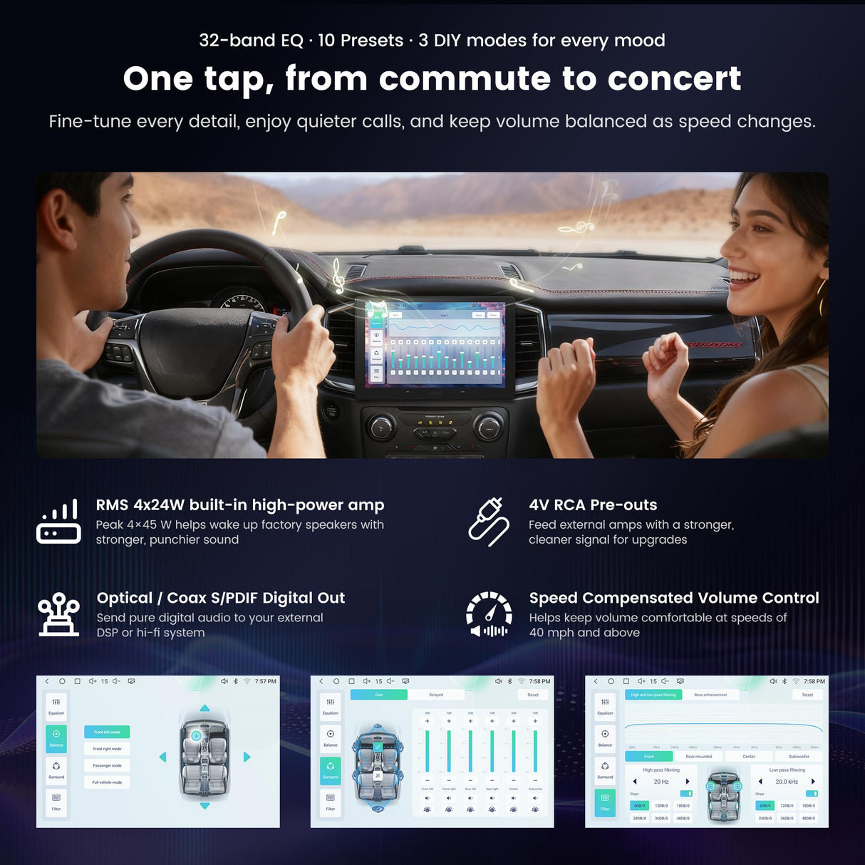 ATOTO A7G209PKL 9" QLED Android 13 Double DIN Car Stereo, 4G LTE, 4GB+64GB Octa-Core Head Unit, Wireless CarPlay & Android Auto, AI Chat & GPS Tracking, SCVC, Hi-Fi DSP with 4V Pre-Outs, Backup Camera Support