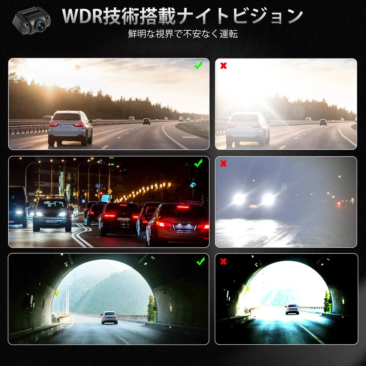 ATOTO AC-FCR04W ドライブレコーダー フロントカメラ 1080P 150°広角ナイトビジョン ループ録画 128GB対応 S8 UN/MS/PN フロントビュー監視用