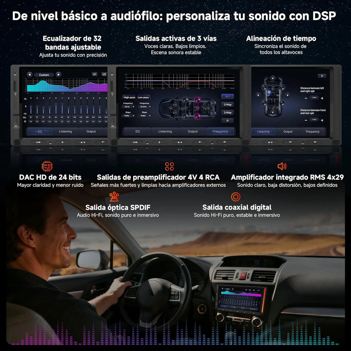 ATOTO V10G2D7OC Radio AI 2 DIN Android 7'' QLED, Karaoke en Coche, 6G+128G, Grabación Simultánea 4 Cámaras, aptX HD Bluetooth, 4G SIM/Wi-Fi, Wireless CarPlay & Android Auto