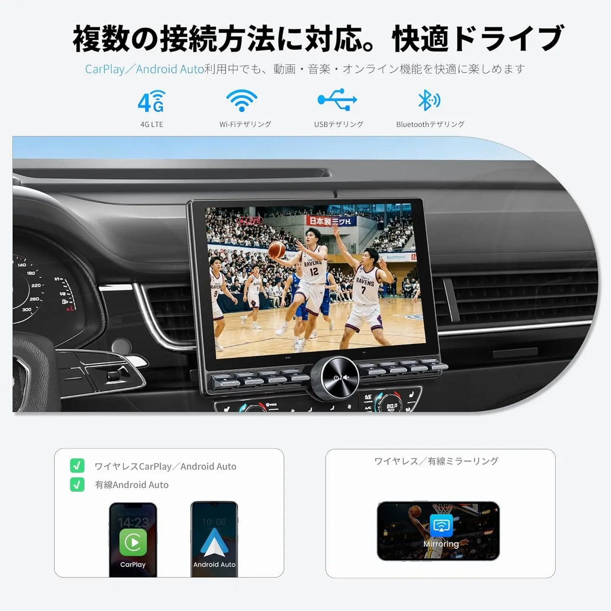 ATOTO S8LG211SD 10.1インチ 2DIN Android ディスプレイオーディオ|ワイヤレス CarPlay・Android Auto対応 Android カーナビ