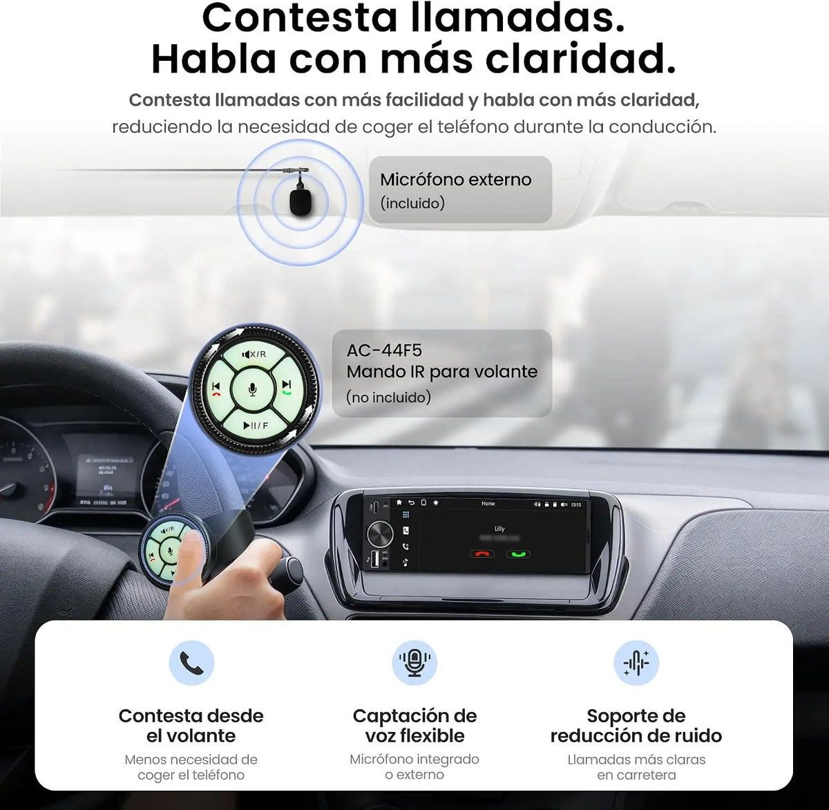 ATOTO F7G1A6WE-S01 Radio de Coche 1 DIN 6,28" con Pantalla Táctil, Apple CarPlay y Android Auto Inalámbricos