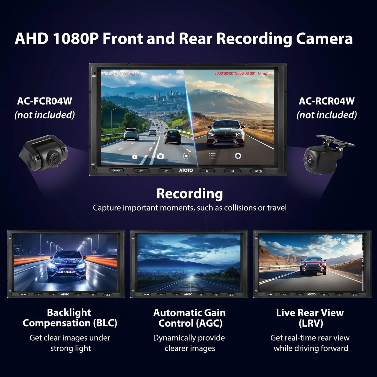 ATOTO S8G2A74MS 7" Double Din Car Stereo, QLED Touchscreen, Wireless CarPlay Android Auto, AI Chat ,SCVC, DSP/HDMI Out