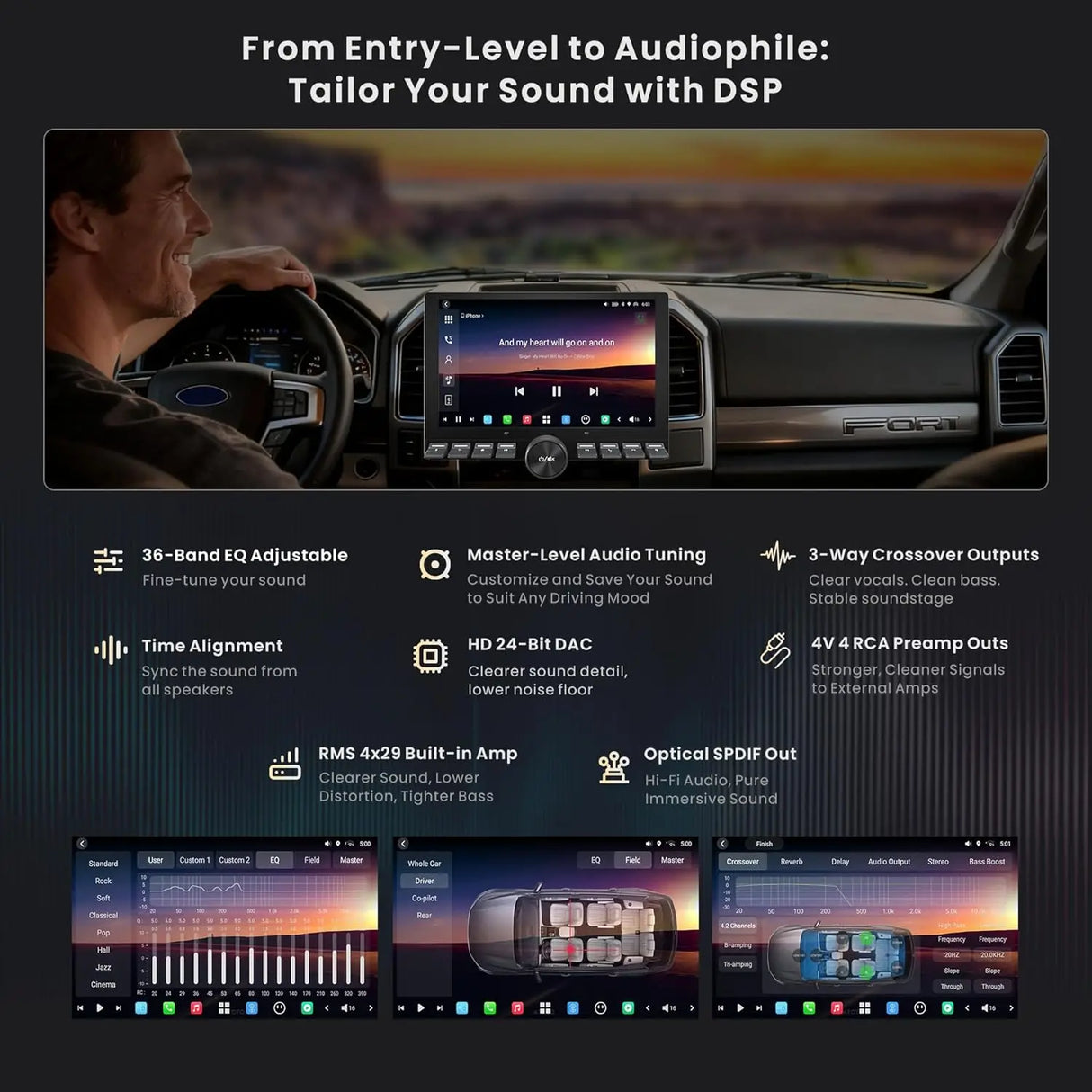 ATOTO X10G110PESM 10.1" Single & Double DIN Car Stereo with Passenger Entertainment Screen, Physical Volume Knob, AI Vision
