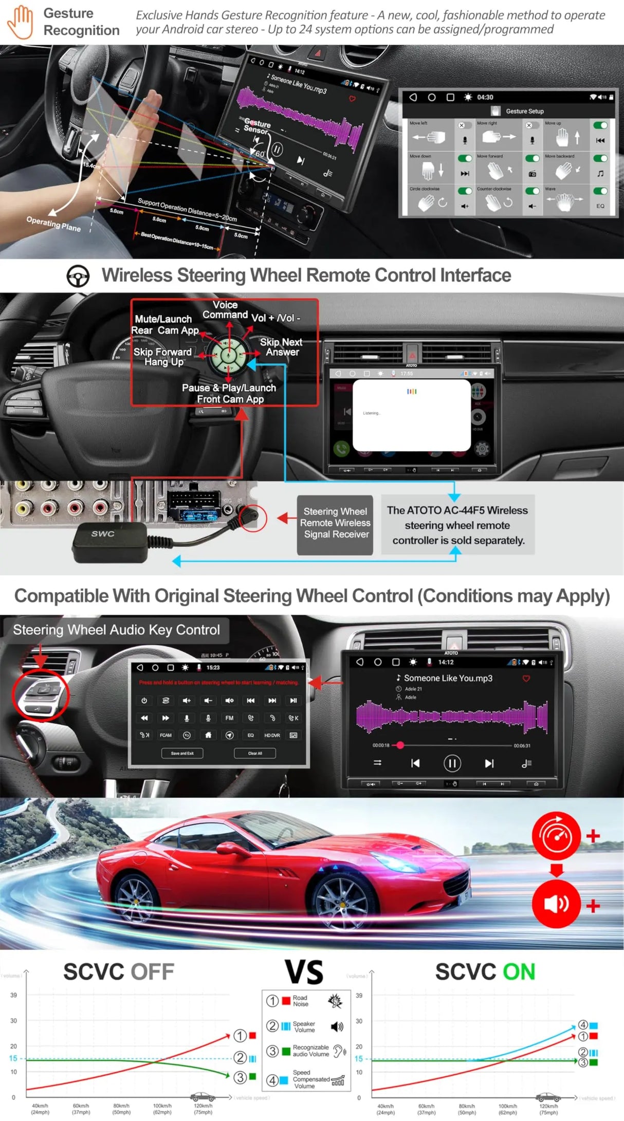 ATOTO S8G2109UP-N 10.1" QLED Car Stereo - Wireless CarPlay & Android Auto, 6GB RAM/128GB Storage, 4G LTE, Dual Bluetooth aptX HD, Virtual Surround View (VSV), Live Rear View (LRV), Gesture Control, In-Dash Multimedia Receiver