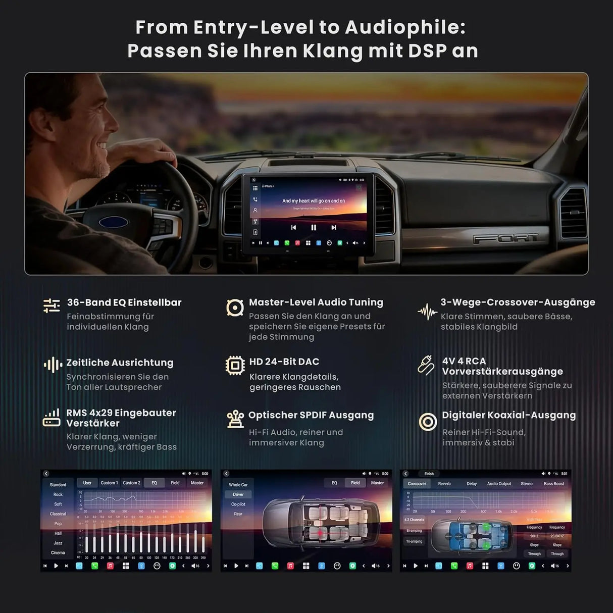 ATOTO X10G209E 9 Zoll Double Din Autoradio – Front- & Rückfahrkamera-Eingang 1080P, QLED Touchscreen, 8GB+128GB Android Autoradio, Wireless CarPlay & Android Auto, 4G LTE, Wi-Fi, Bluetooth, USB, DSP, AMP, Subwoofer, GPS