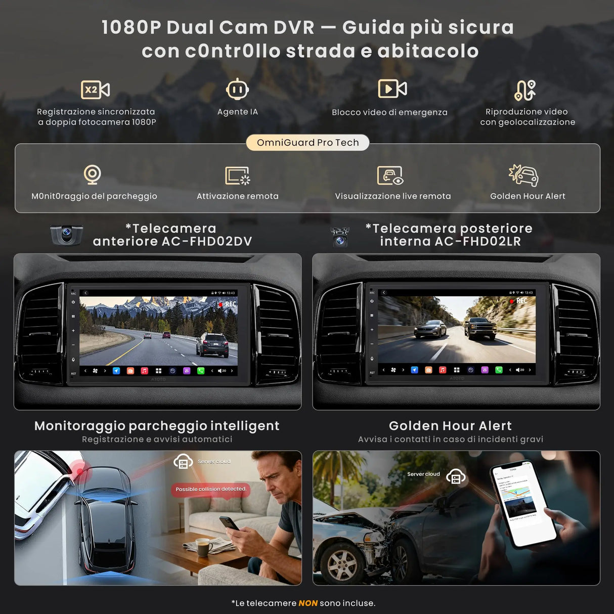 ATOTO X10DG2B7E 7" QLED DAB Autoradio 2 Din Android, 8+128G, Wireless CarPlay & Android Auto, 4G LTE, AI Voice Assistant, GPS Tracking, Dual MIC & Bluetooth, LRV, SVC, 36-Band EQ, HDMI Input