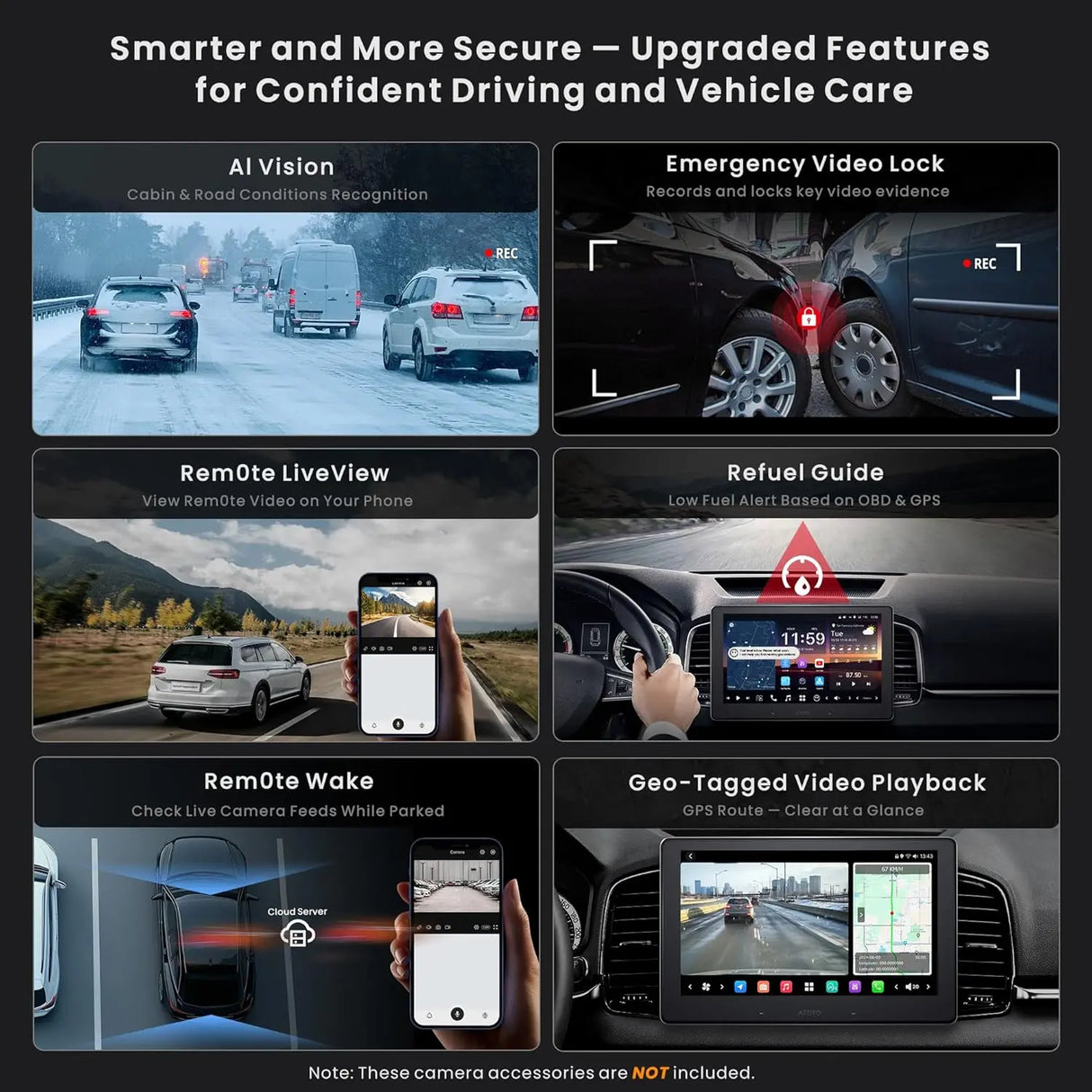 ATOTO X10DG211E 10.1" QLED Double Din Car Stereo, DAB+, Wireless CarPlay & Android Auto, 8+128G, 4G LTE, AI Voice Assistant, GPS Tracking, Dual Camera Inputs, Mic & Bluetooth, LRV, SVC, 36-Band EQ