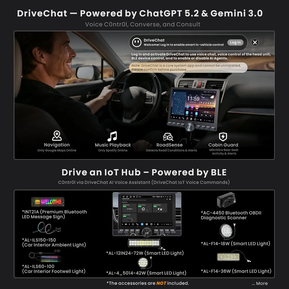 ATOTO X10G110PESM 10.1" Single & Double DIN Car Stereo with Passenger Entertainment Screen, Physical Volume Knob, AI Vision