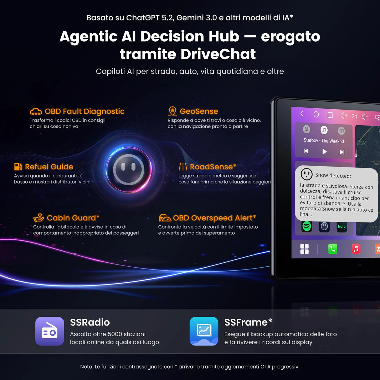 ATOTOEXCEL S8Gen4 10,1 pollici QLED Android Autoradio 2 DIN, CarPlay e Android Auto wireless, autoradio touchscreen 4G LTE, WiFi/USB-Tethering, Hi-Fi DSP, pre-out 4V, con telecamera posteriore, 4G+64G