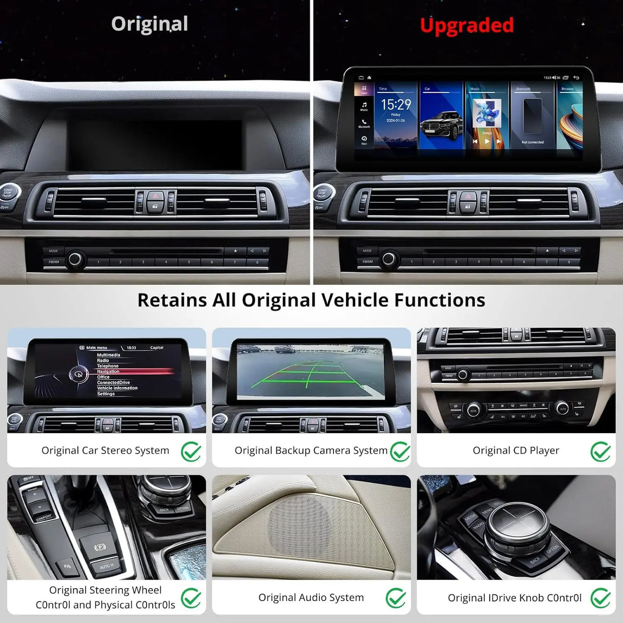 ATOTO S8BM5S512B8PN 12,3" Autoradio Bluetooth, Compatibile con BMW Serie 5 F10/F11 NBT (2013-2017), CarPlay e Android Auto Wireless, Navigatore GPS, AI, 2 BT, 4G LTE, Mantiene Tutte le Funzionalità Originali