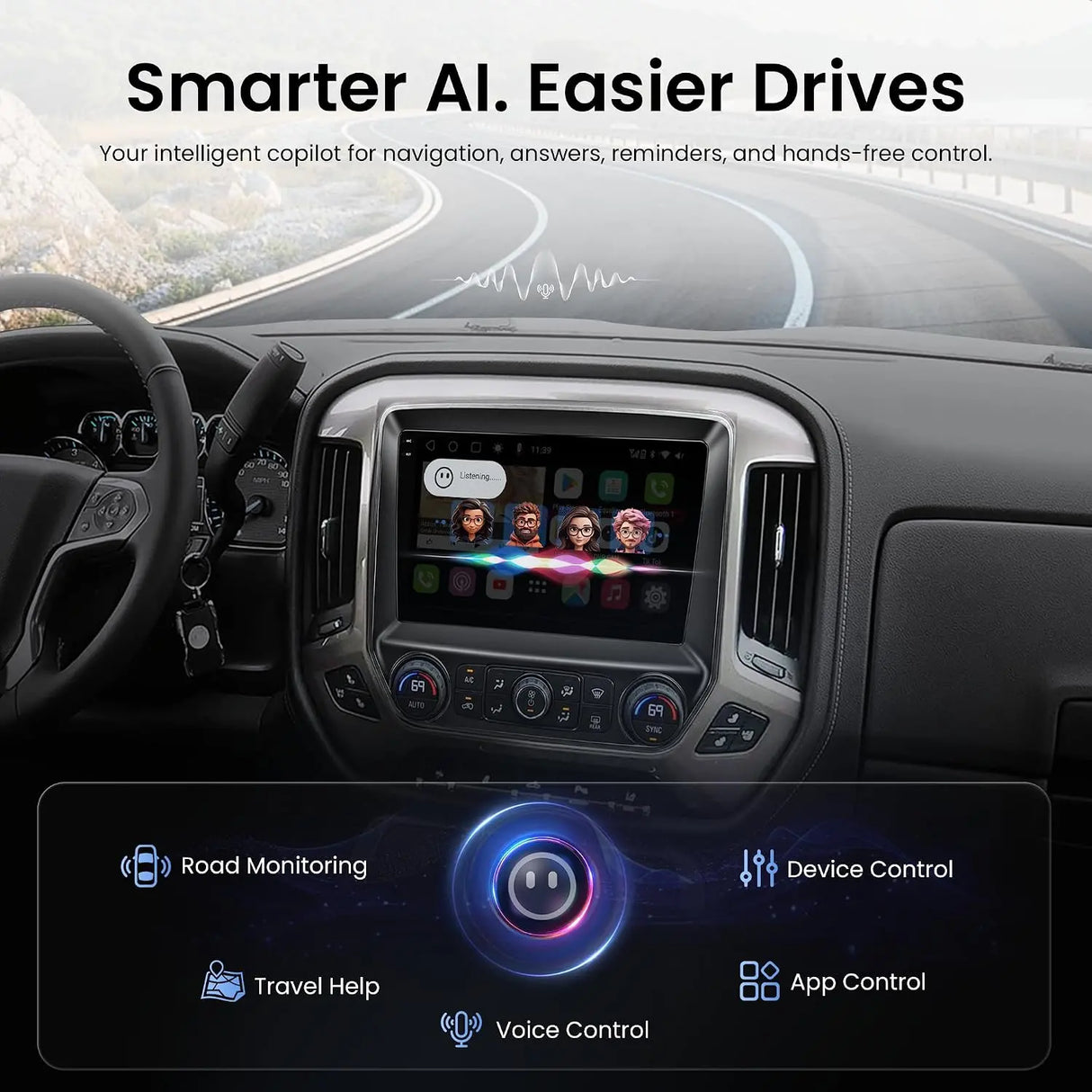 ATOTO S8LSLD10ADM 10.1" Android Car Stereo for Chevy Silverado 1500 2014–2018, Silverado 2500HD 2015–2019 & GMC Sierra, Wireless CarPlay & Android Auto, 4G LTE, QLED Display, DSP, GPS Navigation