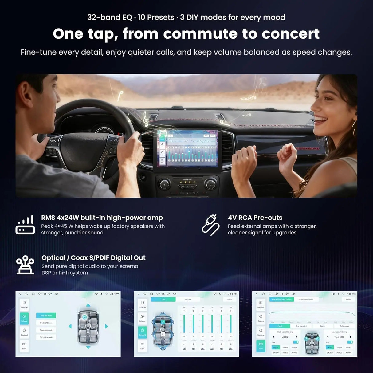 ATOTO A7G211PKL 10.1" QLED AI ChatGPT Double Din Car Stereo – Wireless CarPlay & Android Auto, 4GB+64GB, 4G/Wi-Fi/Dual Bluetooth/USB, 4V RCA, DSP/AMP/SUB, GPS