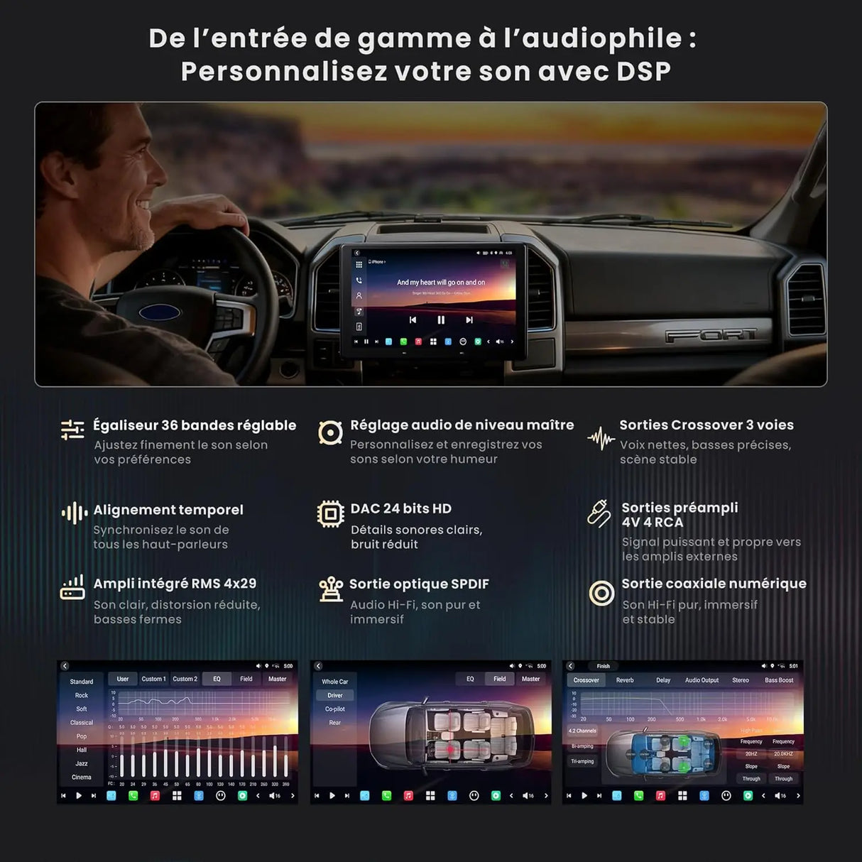 ATOTO X10DG2B7E Autoradio 2 DIN 7 Pouces, QLED, 8+128G, Microphone Double et Entrée Caméra, CarPlay & Android Auto sans fil, 4G LTE, Assistant vocal IA, Suivi GPS, DAB, Bluetooth, LRV, Entrée HDMI