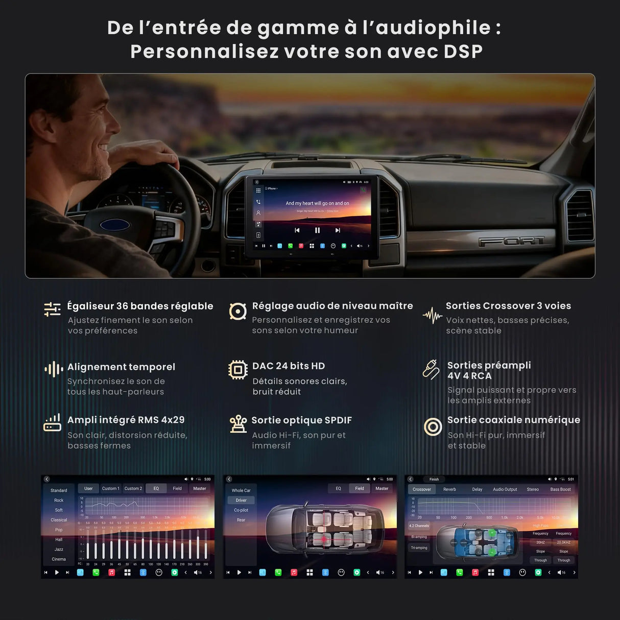 ATOTO X10DG209E Autoradio 2 DIN 9 Pouces, QLED, 8+128G, Microphone Double et Entrée Caméra, CarPlay & Android Auto sans fil, 4G LTE, Assistant vocal IA, Suivi GPS, DAB, Bluetooth, LRV, Entrée HDMI