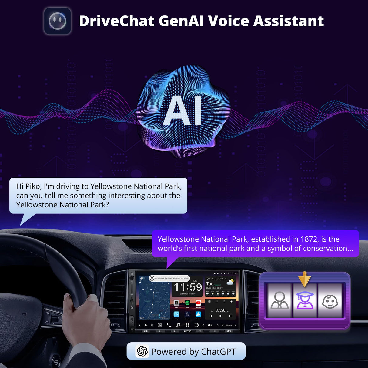 ATOTO X10G2A7E 7" Double Din Car Stereo, QLED Touchscreen CarPlay & Android Auto, Support HDMI& Dual Bluetooth, 4G LTE & WiFi, GPS Navigation