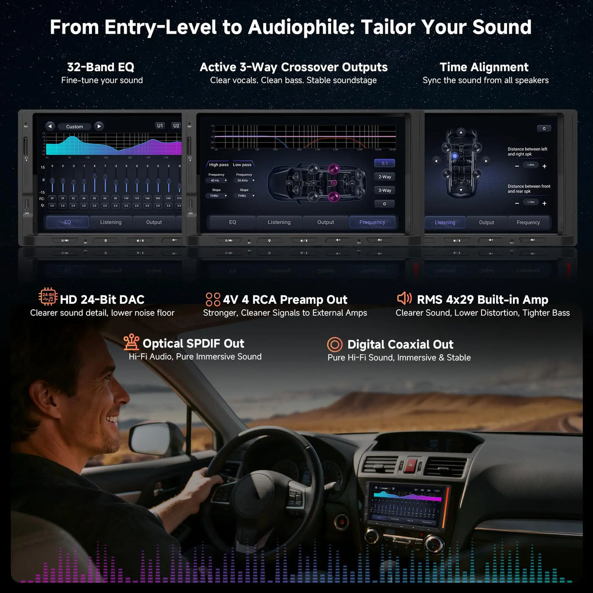 ATOTO V10G2D7OC 7" Double Din Android Car Stereo, Karaoke In-Car Mode, 4-Camera Simultaneous Recording, 4G LTE, aptX HD Bluetooth, DSP 4V RCA Pre-Out, Subwoofer L/R Output, Dual Microphone