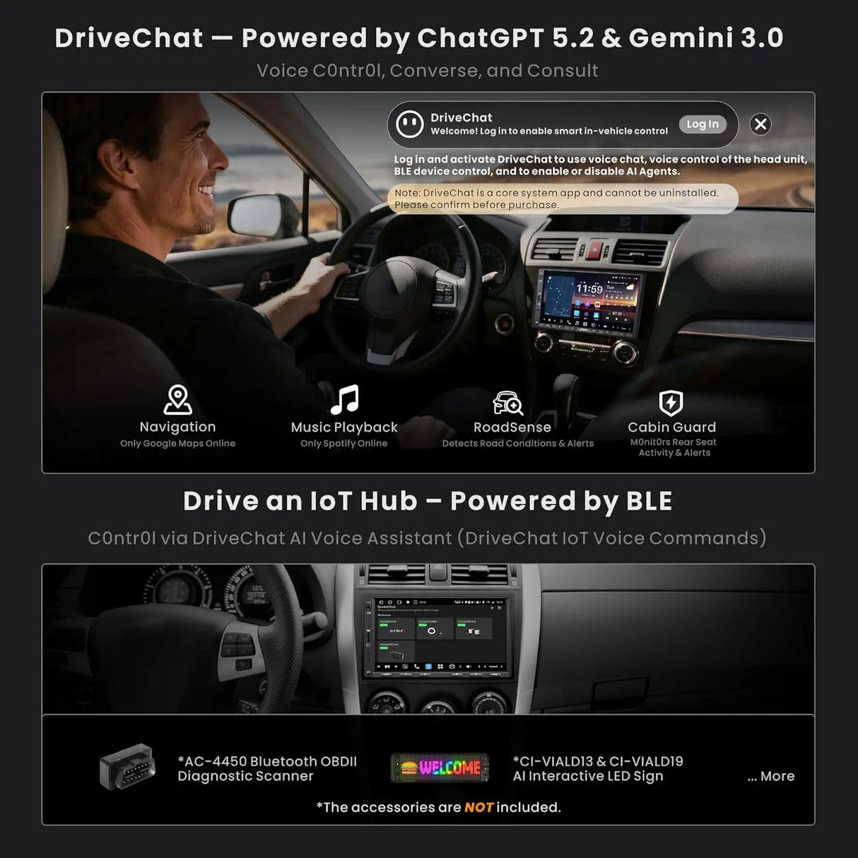 ATOTO X10G209E 9" Double Din Car Stereo, 8G+128G Android Head Unit, Wireless CarPlay & Android Auto, ChatGPT AI Control, GPS Tracking, Dual Microphone, Dual Bluetooth, 4G LTE, 36-Band EQ, HDMI Input