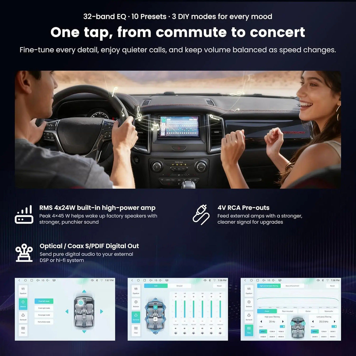 ATOTO A7G2B7PKL 7" QLED Double Din Car Stereo – Android 13, 4GB+64GB, 8-Core, Wireless CarPlay & Android Auto, 4G LTE, Wi-Fi/USB, Hi-Fi DSP with 4V Pre-Outs, SCVC/LRV, GPS Tracking, Agentic AI