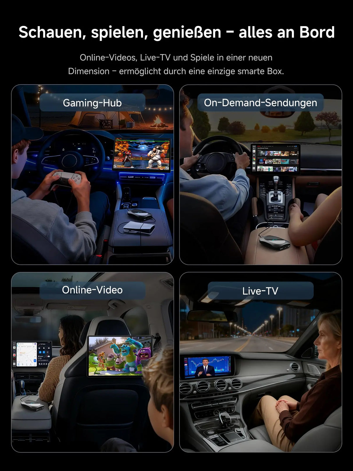 ATOTO CB7SBX CarPlay Wireless Adapter Android Auto AI Box, HDMI In/Out, Android 8GB+128GB, 4G LTE, Dual-BT/WLAN, GPS, OTA, OBD, DriveChat AI, Netflix/YouTube/TikTok