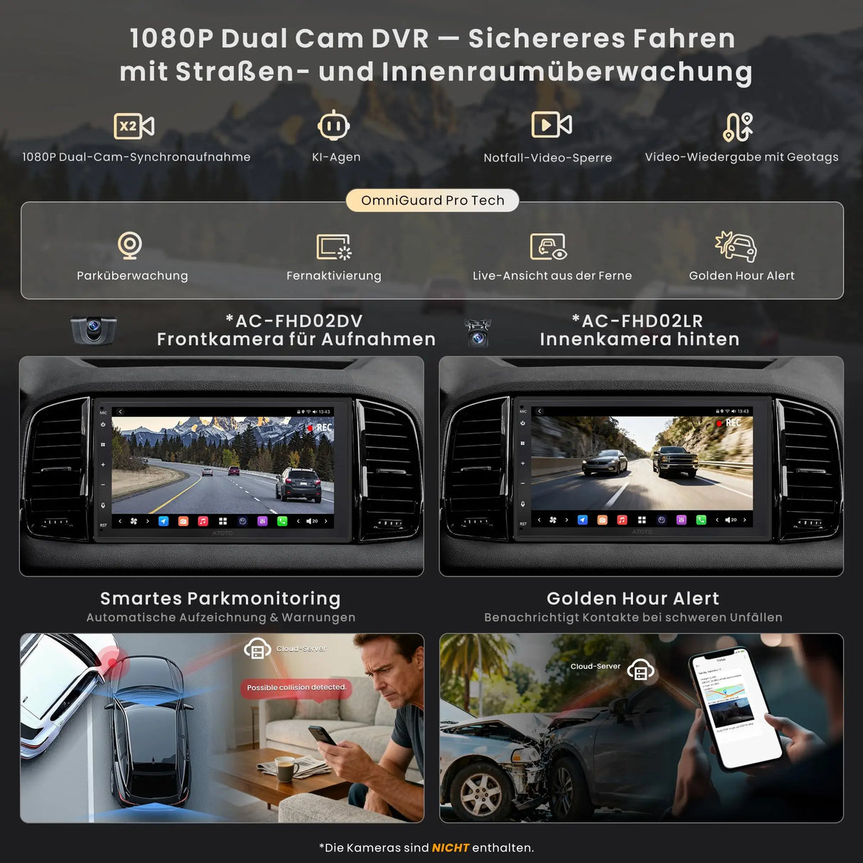 ATOTO X10DG2B7E 7" 2 DIN Autoradio mit Android und DAB+, 8+128GB, 4G LTE, KI-Sprachsteuerung, Kabelloses CarPlay & Android Auto, Dual-Mikrofon, Bluetooth, Kameraeingang, 36-Band EQ, HDMI-Eingang