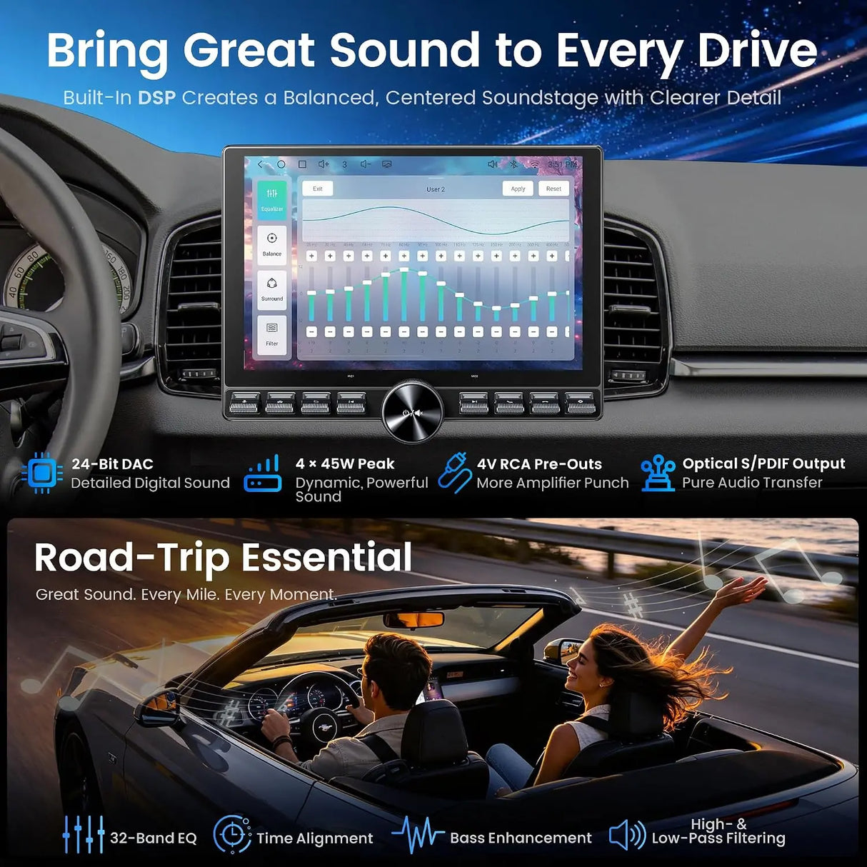 ATOTO S8 Gen4 10.1" Floating Single DIN & Double DIN Android Car Stereo