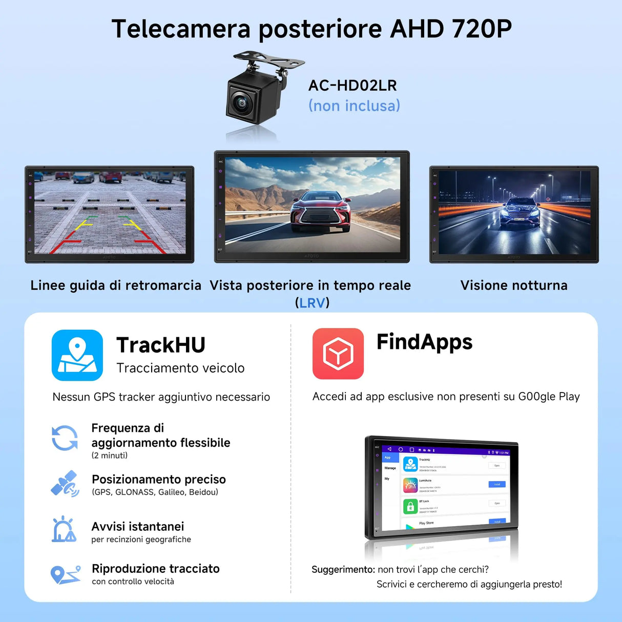 ATOTO A5LG2B7T 7" Autoradio 2 Din Android con CarPlay & Android Auto Senza Fili, OBD2 Bluetooth, GPS Navigatore, Wi-Fi/USB/FM/AM/RDS, Chat-AI, 2G+32G