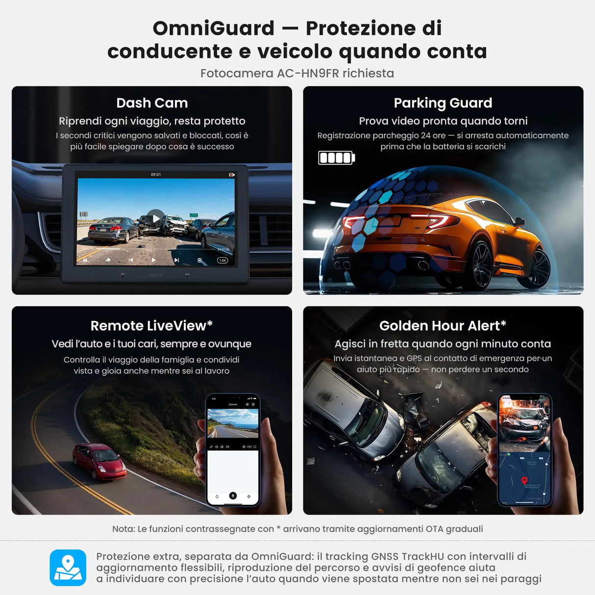 ATOTOEXCEL S8Gen4 10,1 pollici QLED Android Autoradio 2 DIN, CarPlay e Android Auto wireless, autoradio touchscreen 4G LTE, WiFi/USB-Tethering, Hi-Fi DSP, pre-out 4V, con telecamera posteriore, 4G+64G
