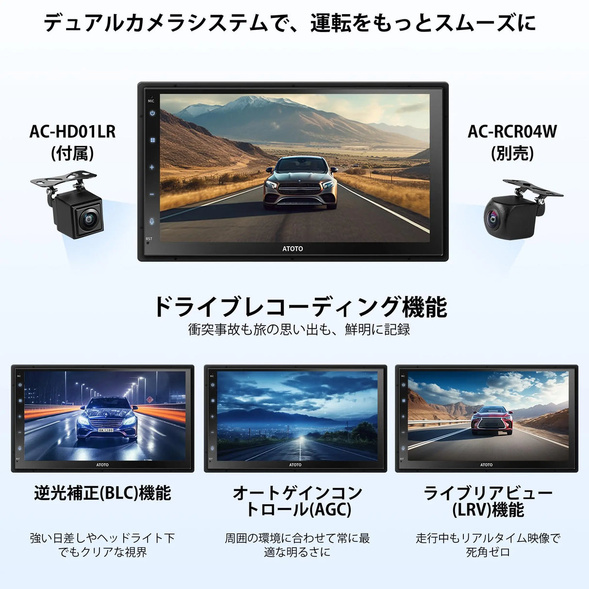 ATOTO S8G2C74MS 7インチ 2Dinディスプレイオーディオ バックカメラ付き・内蔵4G LTE・8コア4G+32G・ワイヤレスCarPlay/Android Auto・デュアルBluetooth・WiFi/USBテザリング・GPSナビ・ChatGPT AI対話・HD LRV【技適認証済】
