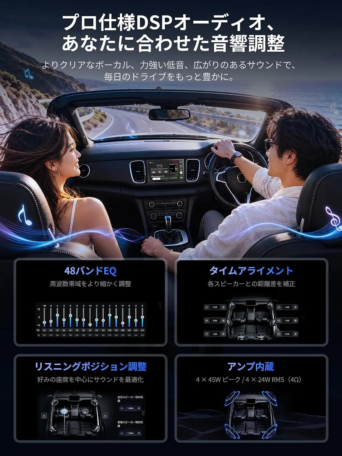 ATOTO A5PG2B7T-S01 7インチ 2DIN Androidディスプレイオーディオ、QLED、ワイヤレス・有線CarPlay/Android Auto対応, A5L Gen 2
