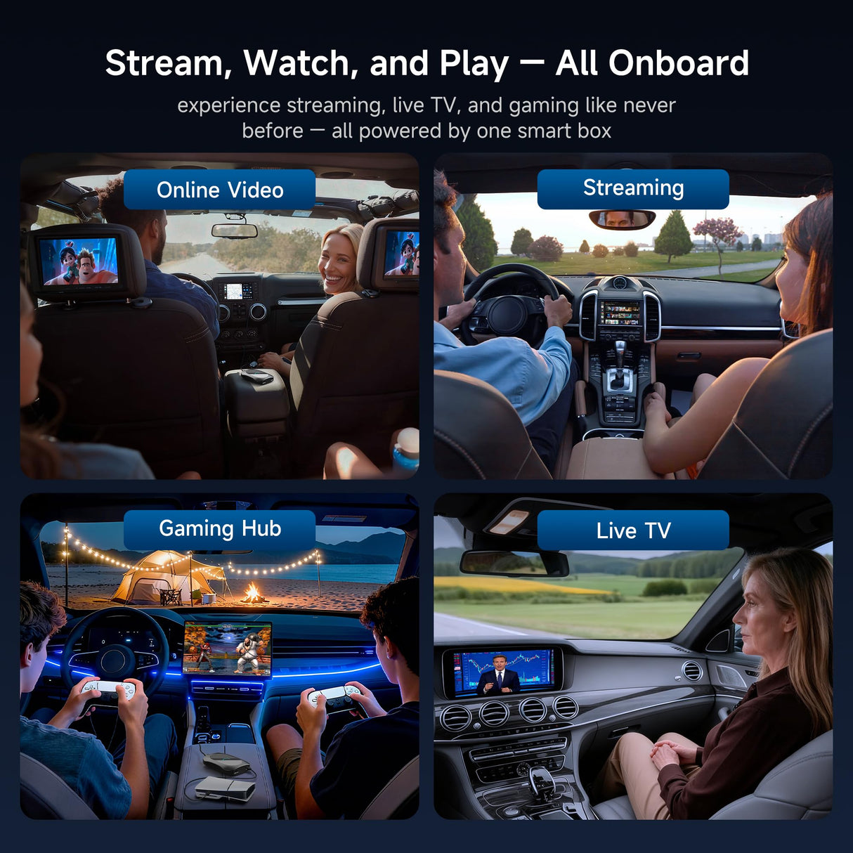 ATOTO CB7SATN 8-in-1 AI Box – Wireless CarPlay & Android Auto, Android Desktop, HDMI In/Out, Wi-Fi, 4G LTE, DriveChat (ChatGPT), Dual-BT IoT Hub