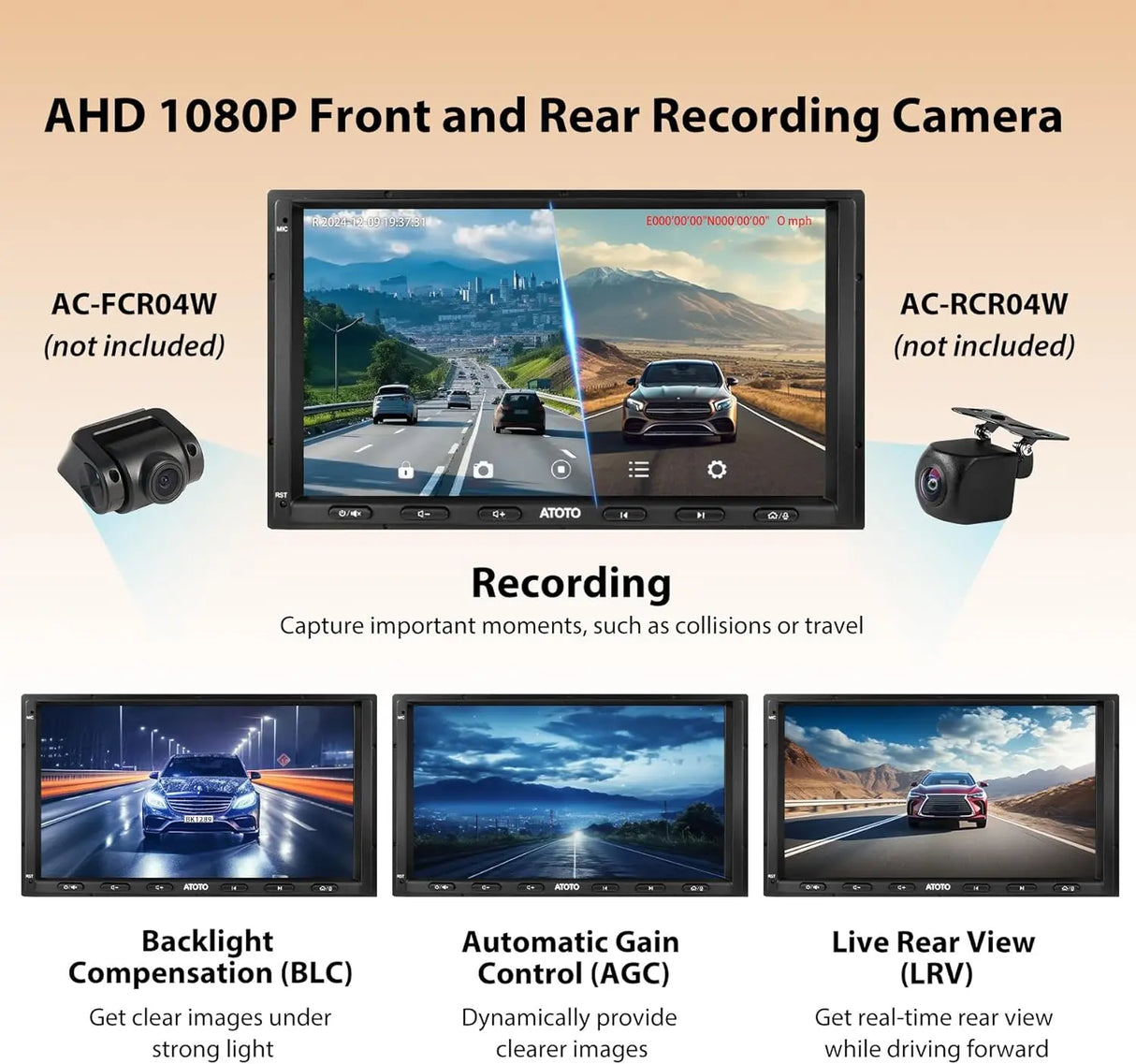 ATOTO S8G2A74MS 7" Double Din Car Stereo, QLED Touchscreen, Wireless CarPlay Android Auto, AI Chat ,SCVC, DSP/HDMI Out