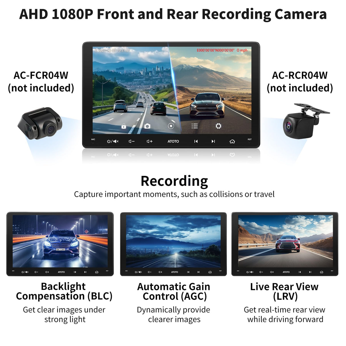 ATOTO S8G2094MS 9" 2 Din Android Auto Radio mit Bluetooth, QLED Touchscreen, OBD Scanner, Wireless CarPlay & Android Auto, 4G LTE, 8-Core 4G+32G, WiFi/BT/USB Tethering