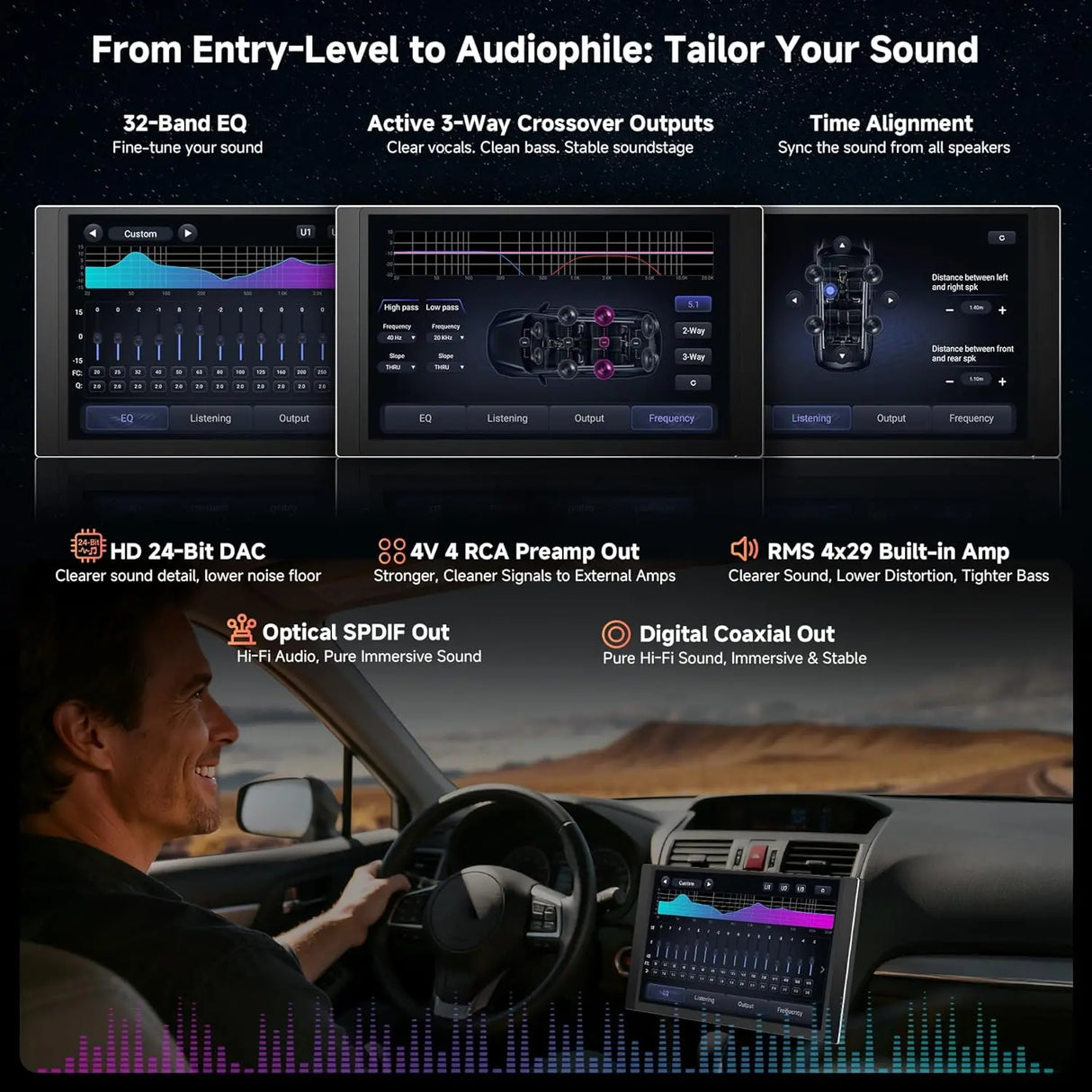 ATOTO V10G225OC 12.5" QLED Android Double DIN Car Stereo, 6GB+128GB, 4G LTE, In-Car Karaoke, Pro DSP with 4V RCA, 4-Channel Dash Cam Recording, Music-Sync Lighting, aptX HD Bluetooth, Wireless Apple CarPlay & Android Auto