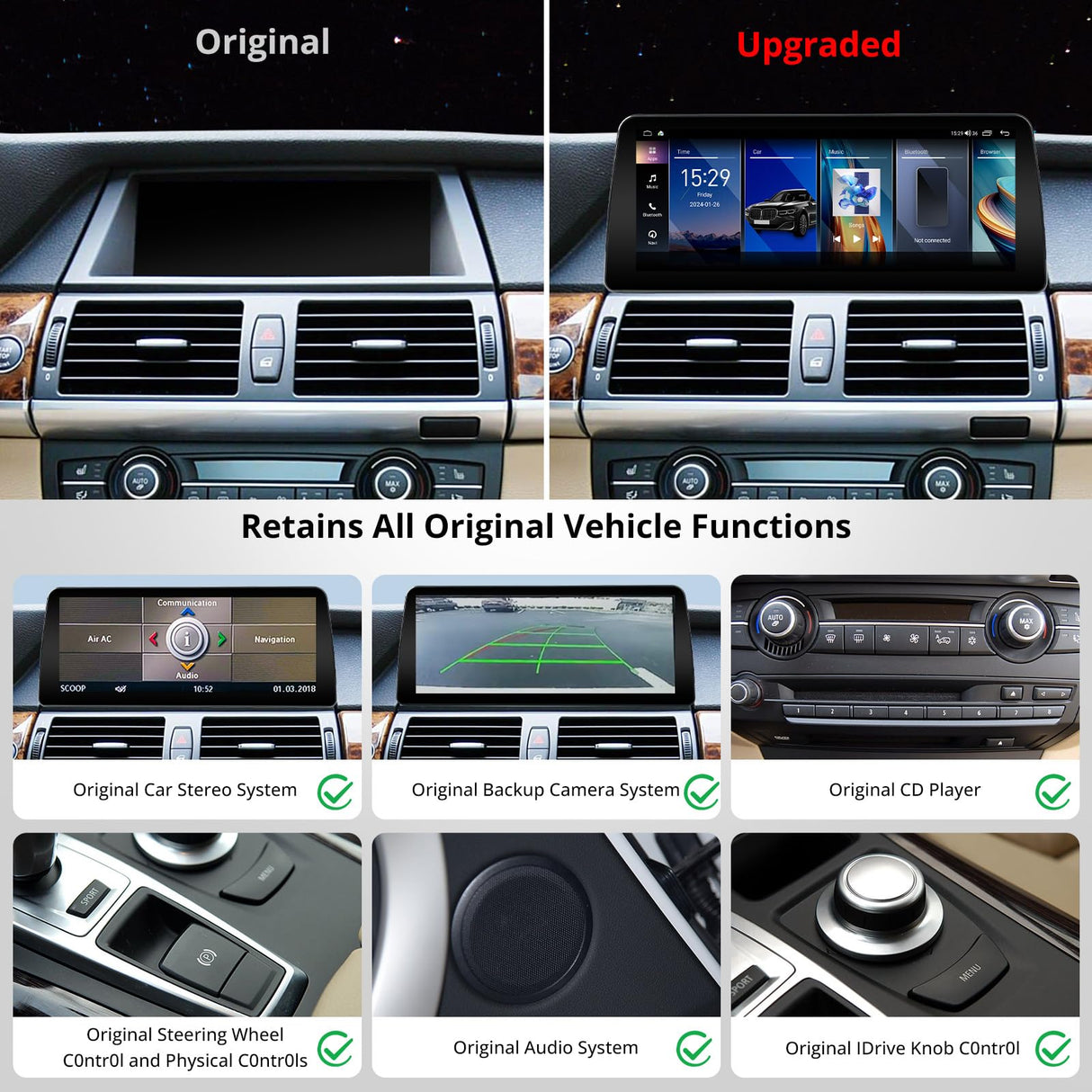 ATOTO S8BMX53L12B8PN 12,3"Autoradio Bluetooth, CarPlay, Android Auto Wireless, Navigatore, DriveChat AI, 2 BT, 4G LTE – Compatibile con BMW X5 E70 CCC (2008-2009), Mantiene Funzioni Originali