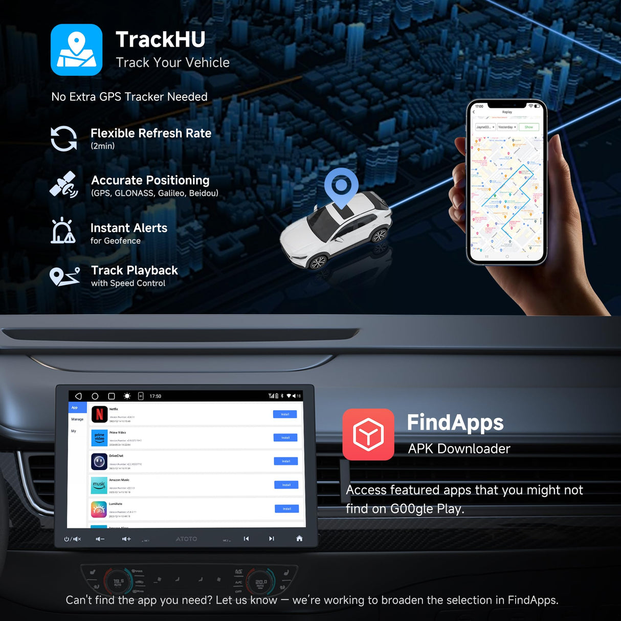 ATOTO A6G110PF 10.1" Bluetooth Radio for Car, 8-Core Android Single & Double Car Stereo, Wireless CarPlay & Android Auto, Floating QLED Touchscreen, 2+32G, ChatGPT, GPS Tracker, HD LRV, WiFi/BT/USB, Dual Bluetooth