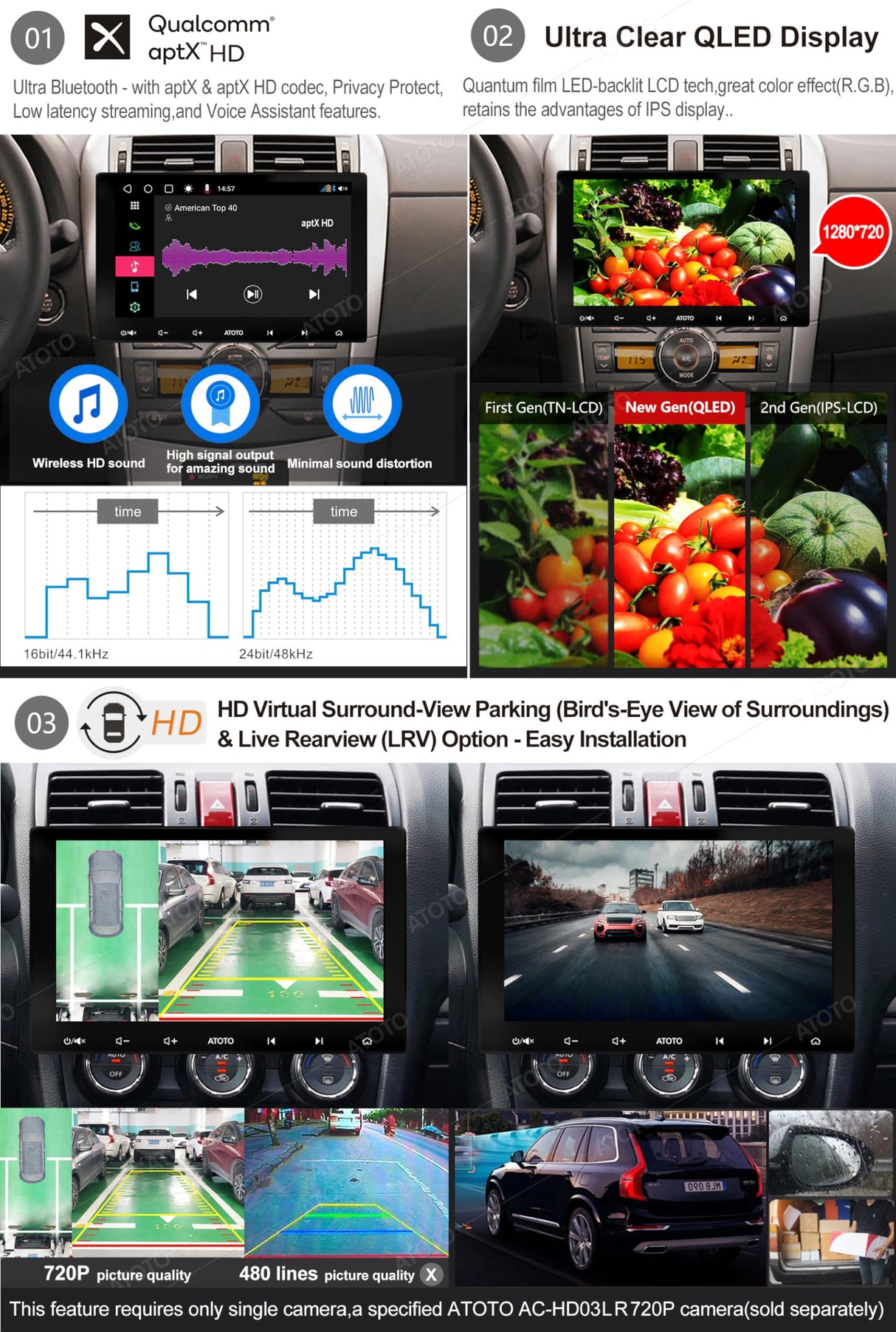 ATOTO S8G2114PM 2nd Gen Android Car Stereo with 10.1" QLED Display, Dual Bluetooth and Wi-Fi, Speed Compensated Volume Control, 6 Touch Gestures, and USB Tethering