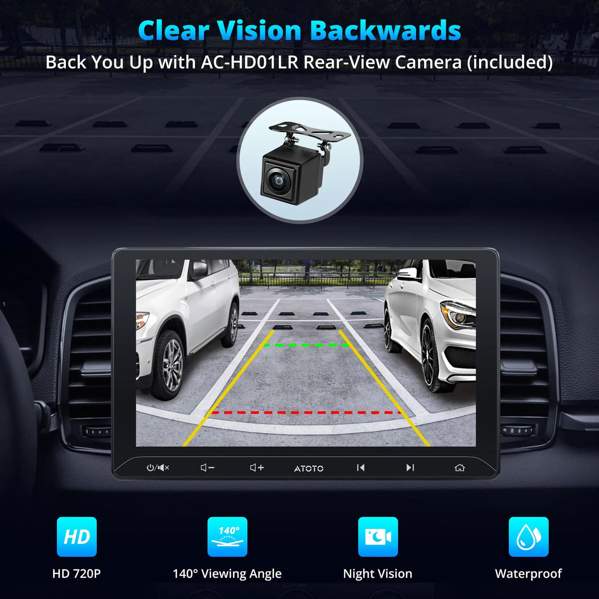 ATOTO A5LG211T 10" Android Double Din Car Stereo with Backup Camera, Wireless CarPlay & Android Auto in-Dash Navigation, WiFi/Bluetooth/USB Tethering, MirrorLink, AI Dialogue,DSP/FM/AM, 2G+32G