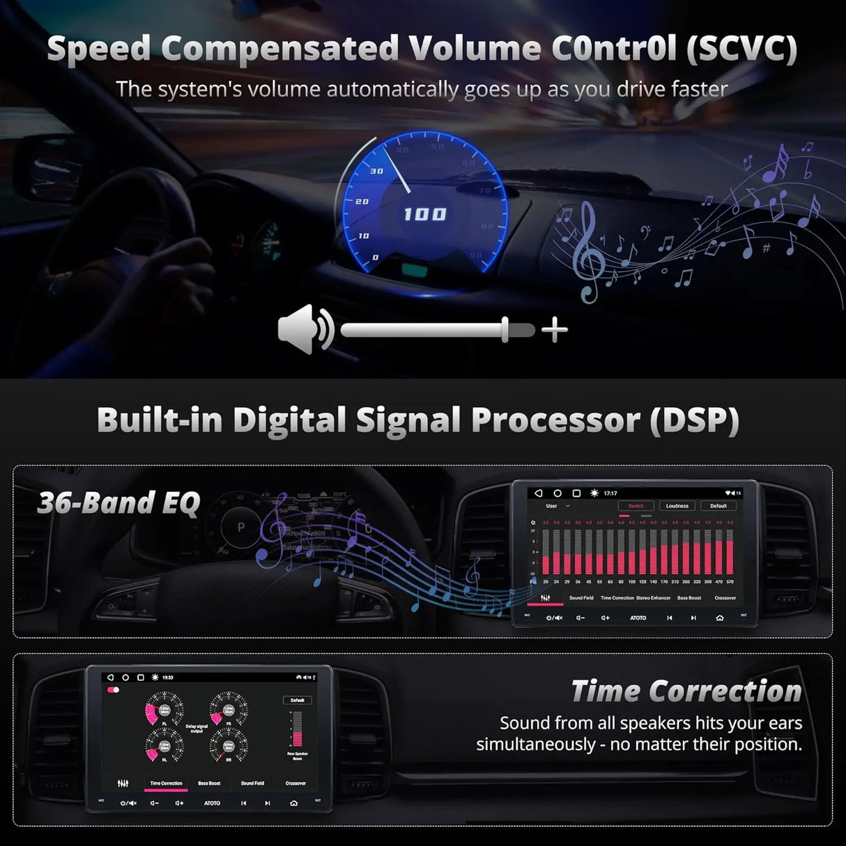 ATOTO A6G209PL 9" Double Din Car Stereo, QLED Display, 8-Core Android, 4G+64G, 4G LTE WiFi/BT/USB Tethering, Wireless CarPlay & Android Auto, MirrorLink, Dual Bluetooth, DSP, FM Radio, In-Dash Navigation