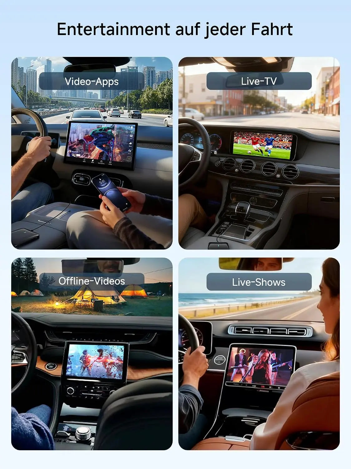 ATOTO CB4B Wireless CarPlay Adapter mit Android AI Box | Kabelloses CarPlay & Android Auto, KI-DriveChat, Netflix & YouTube, Dual-WLAN/Bluetooth, 4GB+32GB